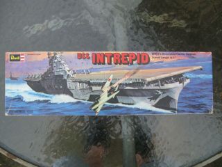 Vintage Revell 1/720 Uss Intrepid Aircraft Carrier H - 462