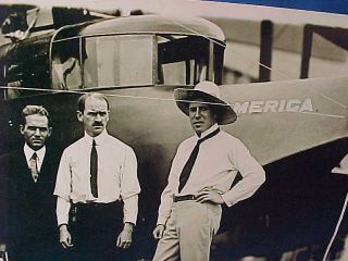 Early 20thc AVIATION History RPPC w GLENN CURTISS,  w His FLYING BOAT - AMERICA 2