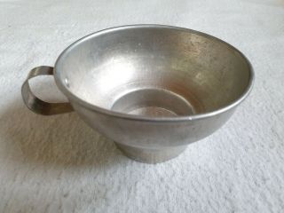 Vintage Aluminum Canning Jar Funnel 4 " Top And 2 " Bottom Opening