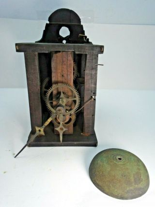 Antique Black Forest Cuckoo Wooden Plates Clock Movement -