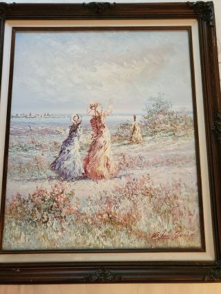 Vintage Framed Signed Oil Painting (29 1/2 