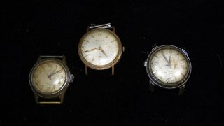 Three Vintage Watches,  Hamilton,  Bulova 10k R.  G.  P. ,  And Stuart,  No Rese