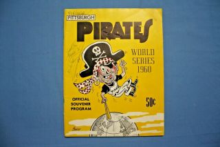 1960 World Series Program York Yankees @ Pittsburgh Pirates Unscored Gd - Vg
