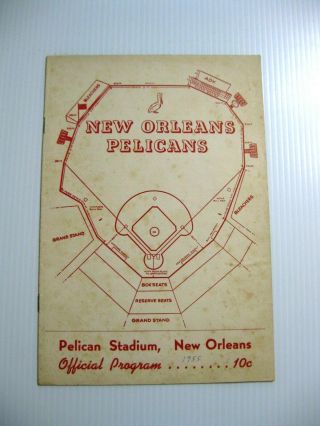 1955 Orleans Pelicans V Nashville Vols Baseball Program