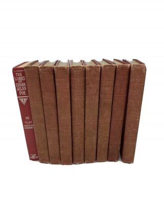 9 Volumes 1904 The Cameo Edition Of Edgar Allen Poe Antique Books
