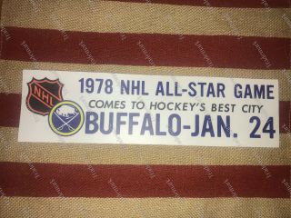 Looks Buffalo Sabres 1978 All - Star Game Nhl Bumper Sticker Large 11”x3”
