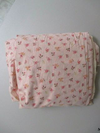 Vintage Cotton Fabric Sweet Pink Floral Print Small Scale 6 Yards
