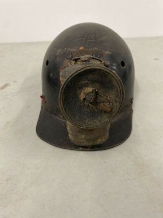 Vintage Antique Coal Miner’s Hat Helmet with Carbide Light 3
