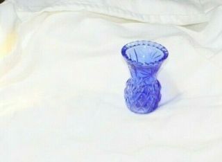 Vintage Cobalt Blue Glass Toothpick Holder Made In Hong Kong