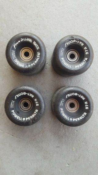 Vintage Powell Peralta Rat Bones Skateboard Wheels Made In Usa 80s Not Reissue