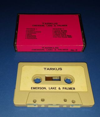 Emerson Lake & Palmer Vintage Cassette Tape " Tarkus " 13 Tracks