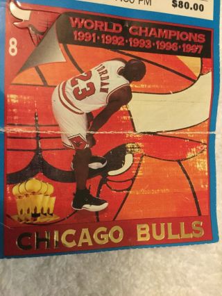 Chicago Bulls Milwaukee Bucks 12/5/1997 Ticket Stub MICHAEL JORDAN Game 8 2