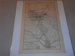 Map Of The Lehigh Valley Transit Company & Power & Light From 1917