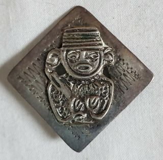 Vintage Mexico Sterling Silver 900 Pin Brooch