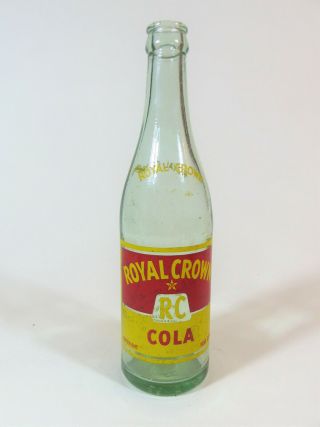 Vintage Royal Crown Cola Duraglas 12 Oz Bottle North Sacramento,  Ca 1950 