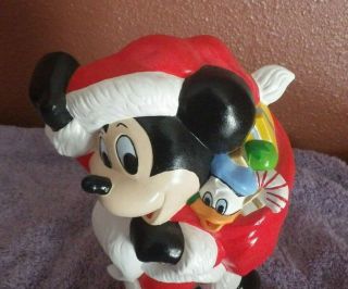 Vintage Walt Disney Productions Mickey Mouse Christmas Ceramic Painted Mold 9 