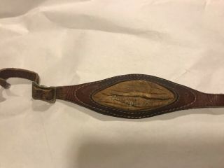 Vtg Antique 50s Rawlings Style Football Helmet Leather Game Worn Chinstrap
