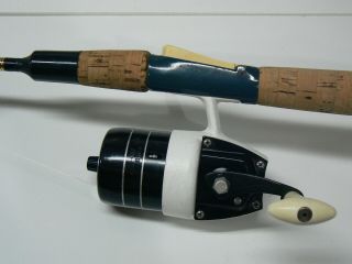 Vintage Bronson True Temper 63l Professional Uni - Spin Rod,  Reel,  Left,  Black,