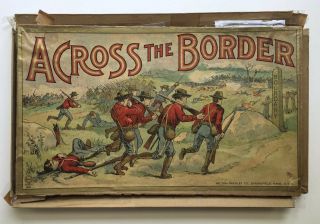 Antique Across The Border Milton Bradley Board Game 4685 Spanish American War