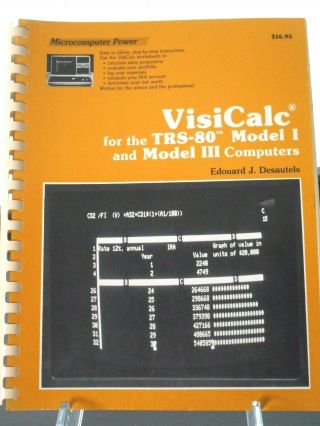 Vintage 1982 Book Visicalc For Radio Shack Trs - 80 Model I & Model Iii Computers
