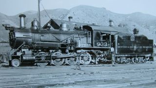 Denver & Rio Grande Western Rr Engine 933 Otto Perry Print Photo - Salida