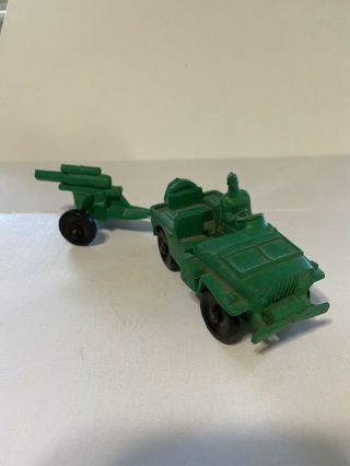 Vintage Auburn Rubber Us Army Jeep And Artillery Cannon