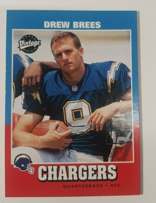 2001 Upper Deck Vintage 251 Drew Brees Chargers Rookie Card Rc