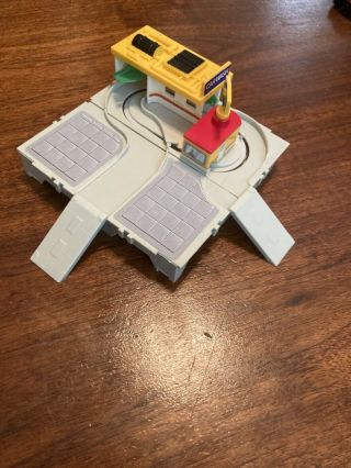 Vintage Galoob 1988 Micro Machines Travel City Car Wash Fold - Up Playset Complete