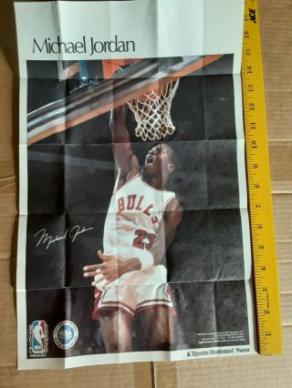 1987 Michael Jordan Sports Illustrated Quaker Oats Granola Bars Poster