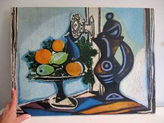 Vintage Compote And Pitcher By Pablo Picasso Fine Art Litho On Canvas Print