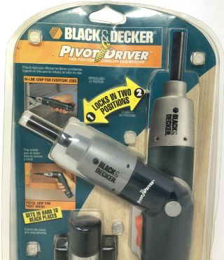 Black & Decker Pivot Driver Two Position Cordless Screwdriver — NOS 1999 2