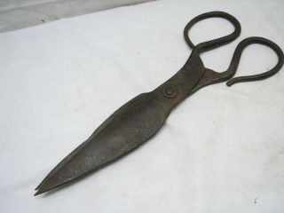 Pr Large Antique Blacksmith Hand Forged Iron Scissors Shears Tool