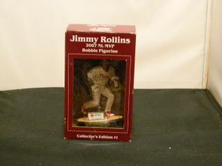 2007 Nl Mvp Philadelphia Phillies Jimmy Rollins Bobble Head Figurine Mlb