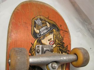 Vintage World Industries Bomber Skateboard Devil Bikini Girl Art 31 Inch Board 3