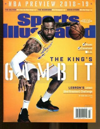 2018 - 19 Sports Illustrated Nba Preview Regional Newsstand No Label Lebron James