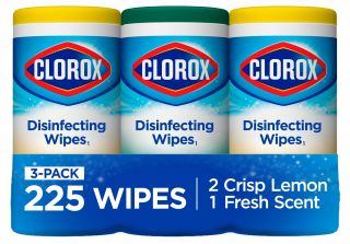 Lemon Fresh Scent Cleaning 225 Wipes Total 3 Pack Fast Ship