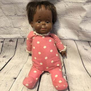 Vtg 1964 Drowsy Mattel Polka Dot African American Black No Talking Doll