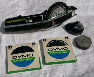 Vintage Dymo 1570 Tapewriter Kit Bundle Label Maker Deluxe