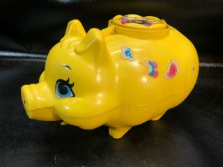 Vtg 1968 Mattel See - N - Say Smarti Pig Piggy Bank Yellow Plastic