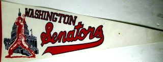 Washington Senators Vintage Mlb Baseball Pennant 30 " White Red