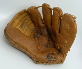 Vintage Al Kaline Wilson A2180 Model Baseball Glove Detroit Tigers Hof
