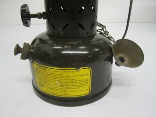 Vtg 1975 Coleman 252 US Military Gasoline Lantern Quadrant Globe 3