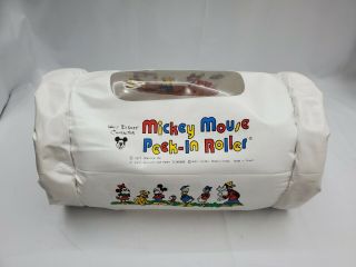 Vintage Walt Disney White Mickey Mouse Peek In Roller Inflatable Baby Toy 1977