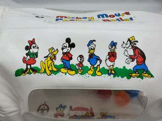 Vintage Walt Disney White Mickey Mouse Peek in Roller Inflatable Baby Toy 1977 3