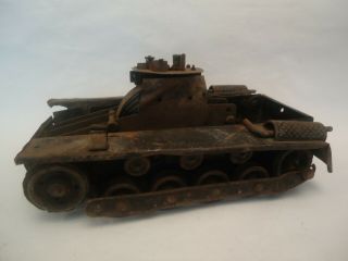 Antique Tippco Tin Toy Wind Up Panzer Schuss Tank 100 Germany 1930s -