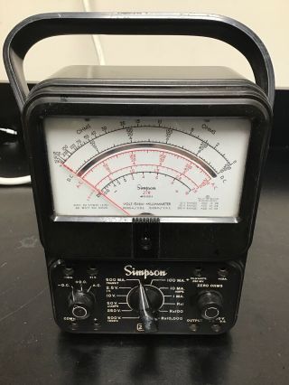 Vintage Simpson Model 270 Series Analog Multimeter Volt - Ohm Milliameter