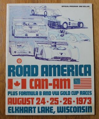 Road America Can Am Race Program 1973 Car Racing Mark Donohue Porsche 917 - 30