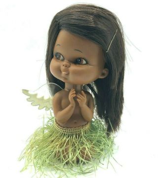 Vintage Shiba Doll Mid Century Made In Japan Hawaiian Angel Girl