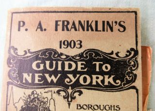 Antique pocket map of York City - 1903 3