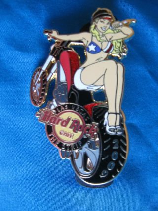 2009 Las Vegas Nv Hard Rock Cafe Pin Motorcycle With Bikini Clad Girl